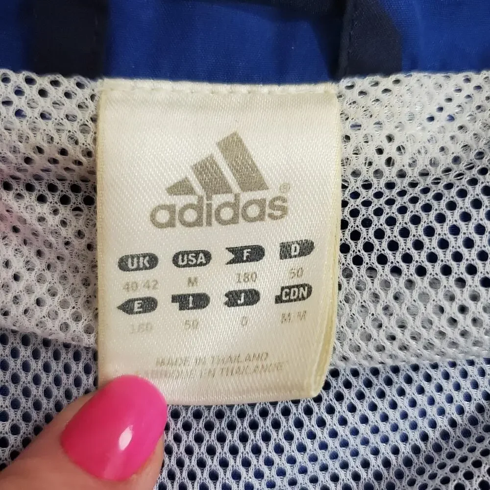 Adidas | Y2K Era Early 2000s Oversized Zip Up Climaproof Windbreaker Jacket